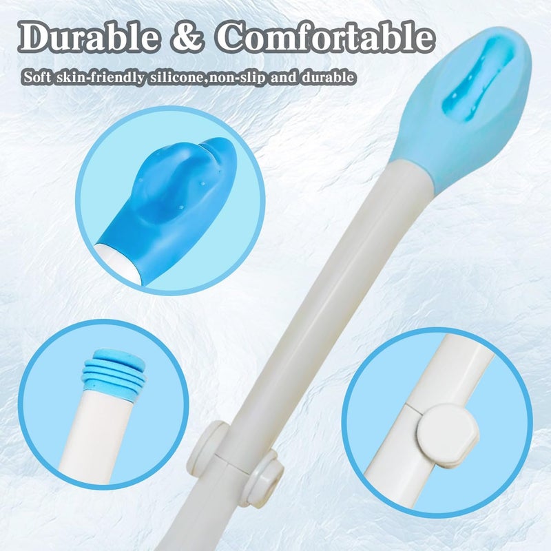 pegirra Foldable Toilet Aids for Wiping,15.7"Long Reach Comfort Toilet Wiping Aids Tools,Butt Wiper Self Wipe Assist Toilet Aids Wand,Bathroom Bottom Buddy Wiping Self Assist for Limited Mobility Elderly - Image 2